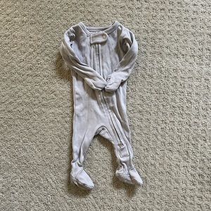 COPY - Grey loved baby footed zip sleeper